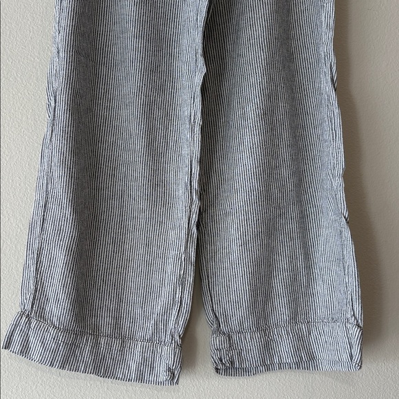 Striped linen Pants with flare leg - Picture 3 of 4